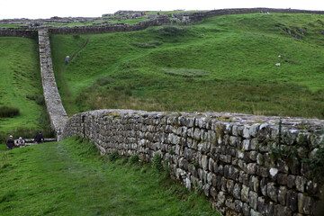 Along the Hadrian's wall between Twice Brewed and Chollerford - Northumberland - England - UK