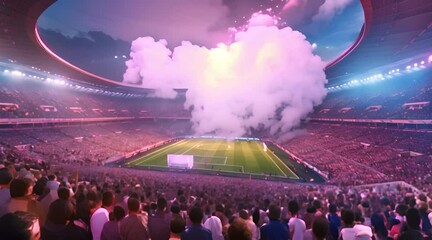 The stadium was filled with very enthusiastic spectators