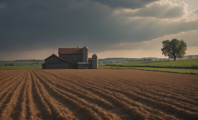 Fototapeta premium agriculture farm backdrop , detailed