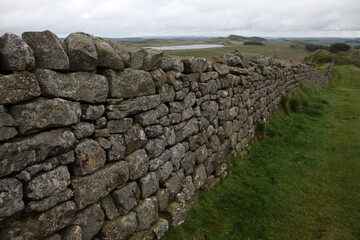 Along the Hadrian's wall between Twice Brewed and Chollerford - Northumberland - England - UK