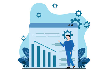 Business Management Flat Design Illustration