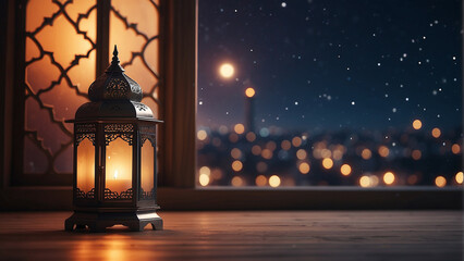 Obraz na płótnie Canvas lantern islamic background