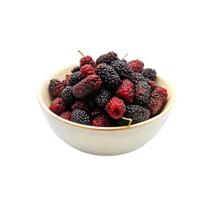 some raspberries isolated on transparent background