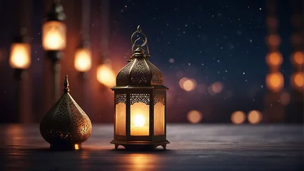 Fotobehang lantern islamic background © Rizki Ahmad Fauzi
