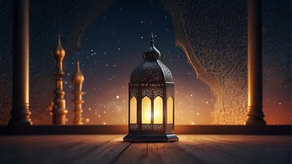 Schilderijen op glas lantern islamic background © Rizki Ahmad Fauzi
