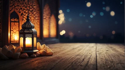 Fotobehang lantern islamic background © Rizki Ahmad Fauzi
