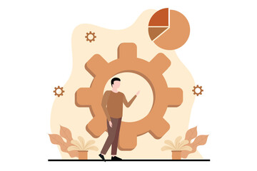 Business Management Flat Design Illustration