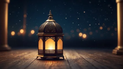 Wandcirkels tuinposter lantern islamic background © Rizki Ahmad Fauzi