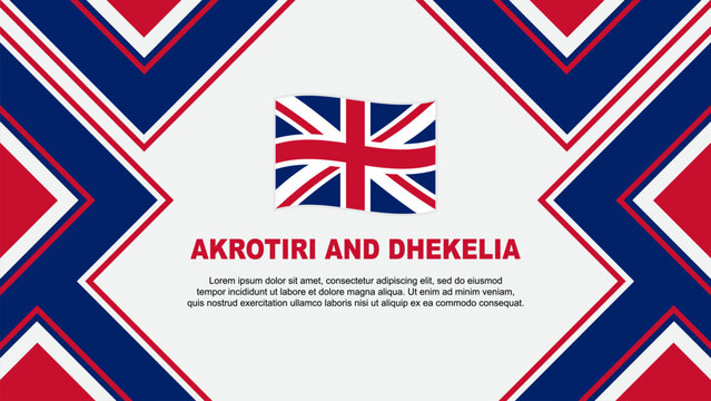 Akrotiri And Dhekelia Flag Abstract Background Design Template. Akrotiri And Dhekelia Independence Day Banner Wallpaper Vector Illustration. Vector