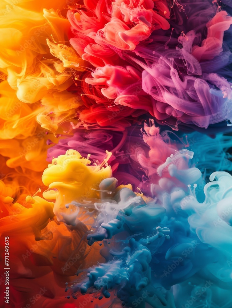 Poster a symphony of blending colors representing harmony and unity