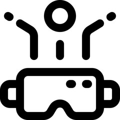 vr glasses icon. vector line icon for your website, mobile, presentation, and logo design.