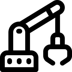 Obraz premium robotic arm icon. vector line icon for your website, mobile, presentation, and logo design.