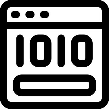binary code icon. vector line icon for your website, mobile, presentation, and logo design.