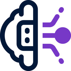 artificial intelligence icon. vector dual tone icon for your website, mobile, presentation, and logo design.