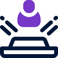 virtual call icon. vector dual tone icon for your website, mobile, presentation, and logo design.