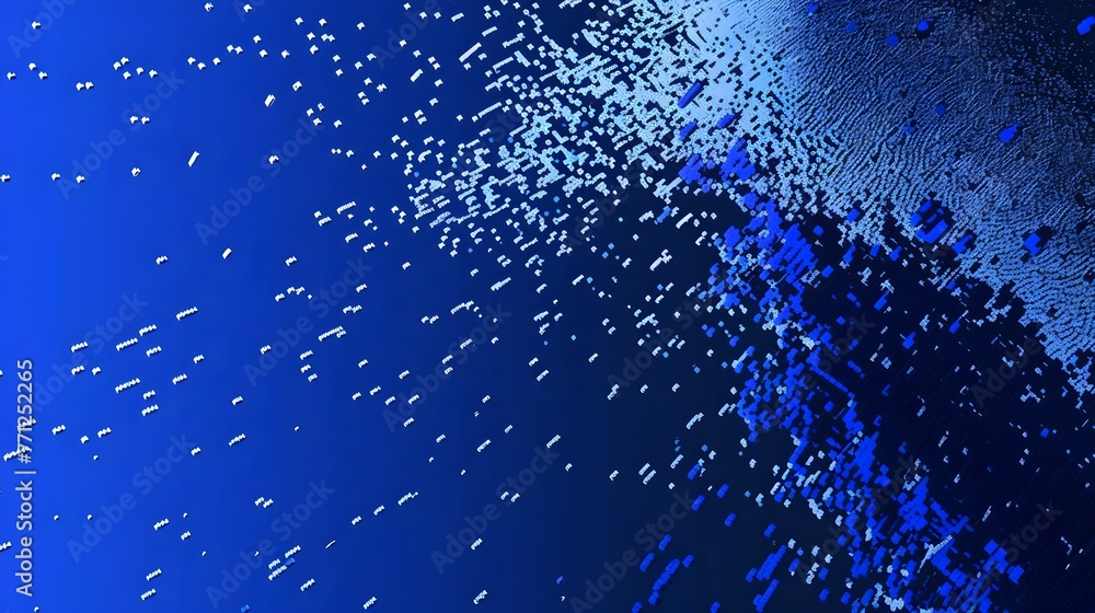 Poster abstract blue texture with dynamic particles. modern digital backdrop. suitable for design and scree