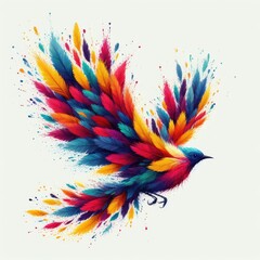 Isolated Colorful Bird on a Clear PNG Canvas, Generative AI