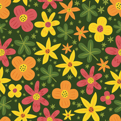 Flower Power Seamless Pattern