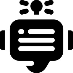 chat bot icon. vector glyph icon for your website, mobile, presentation, and logo design.