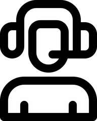 call center icon. vector line icon for your website, mobile, presentation, and logo design.