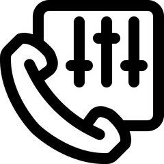 call configuration icon. vector line icon for your website, mobile, presentation, and logo design.