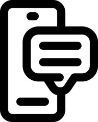 chat smartphone icon. vector line icon for your website, mobile, presentation, and logo design.