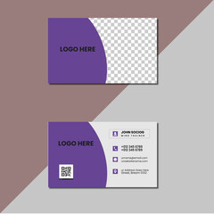 Vector Modern Creative and Clean Business Card Template. Vector illustration. Modern horizontal name card, Flat Style Vector Illustration.


