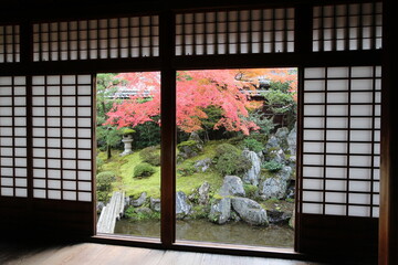 Inside of Daigoji Temple Sanbo-in in Kyoto, Japan