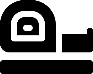 measure tape icon. vector glyph icon for your website, mobile, presentation, and logo design.