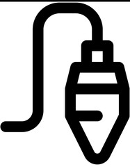 plumb bob icon. vector line icon for your website, mobile, presentation, and logo design.