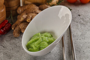 Green organic asian Wasabi seasoning