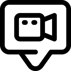 video chat icon. vector line icon for your website, mobile, presentation, and logo design.