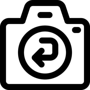 flip camera icon. vector line icon for your website, mobile, presentation, and logo design.