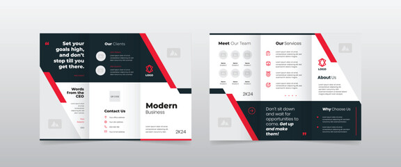 business trifold brochure design template