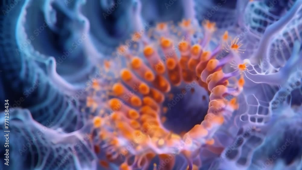 Poster a microscopic look at the intricate structure of a single pollen grain revealing its cylindrical sha