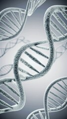 Obraz premium 3D Rendered DNA Strand Simulation.