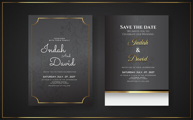 Romantic wedding invitation template