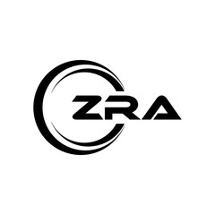 ZRA letter logo design with white background in illustrator, cube logo, vector logo, modern alphabet font overlap style. calligraphy designs for logo, Poster, Invitation, etc.