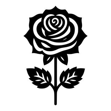 Black and white Rose clip art