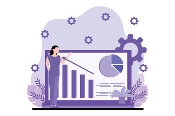 Business Management Flat Design Illustration