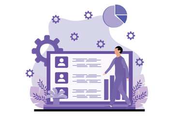 Business Management Flat Design Illustration