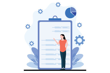 Business Management Flat Design Illustration