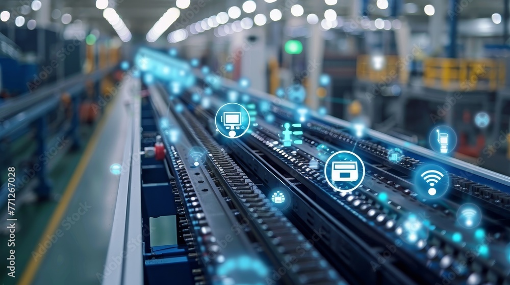 Poster dive into the industrial iot, optimized factory automation and data management