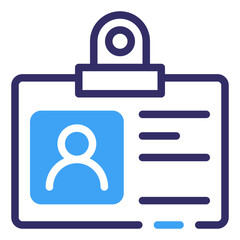 Student ID Card Simple Line Icon Logo Symbol