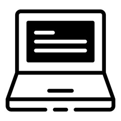 Laptop Simple Line Icon Logo Symbol