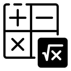 Obraz premium Math Education Simple Line Icon Logo Symbol