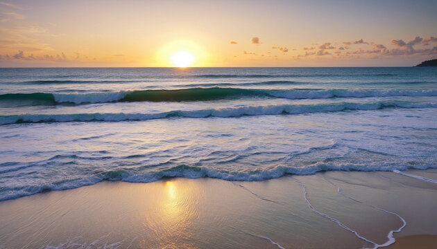 Calm tropical sea dusk   colorful background