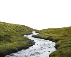 River isolated on white