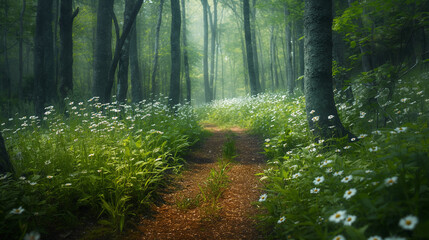 Obraz premium Into the forest. Nature composition.