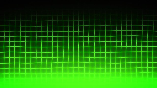 Abstract Green grid pattern background animation video. Looping video background.